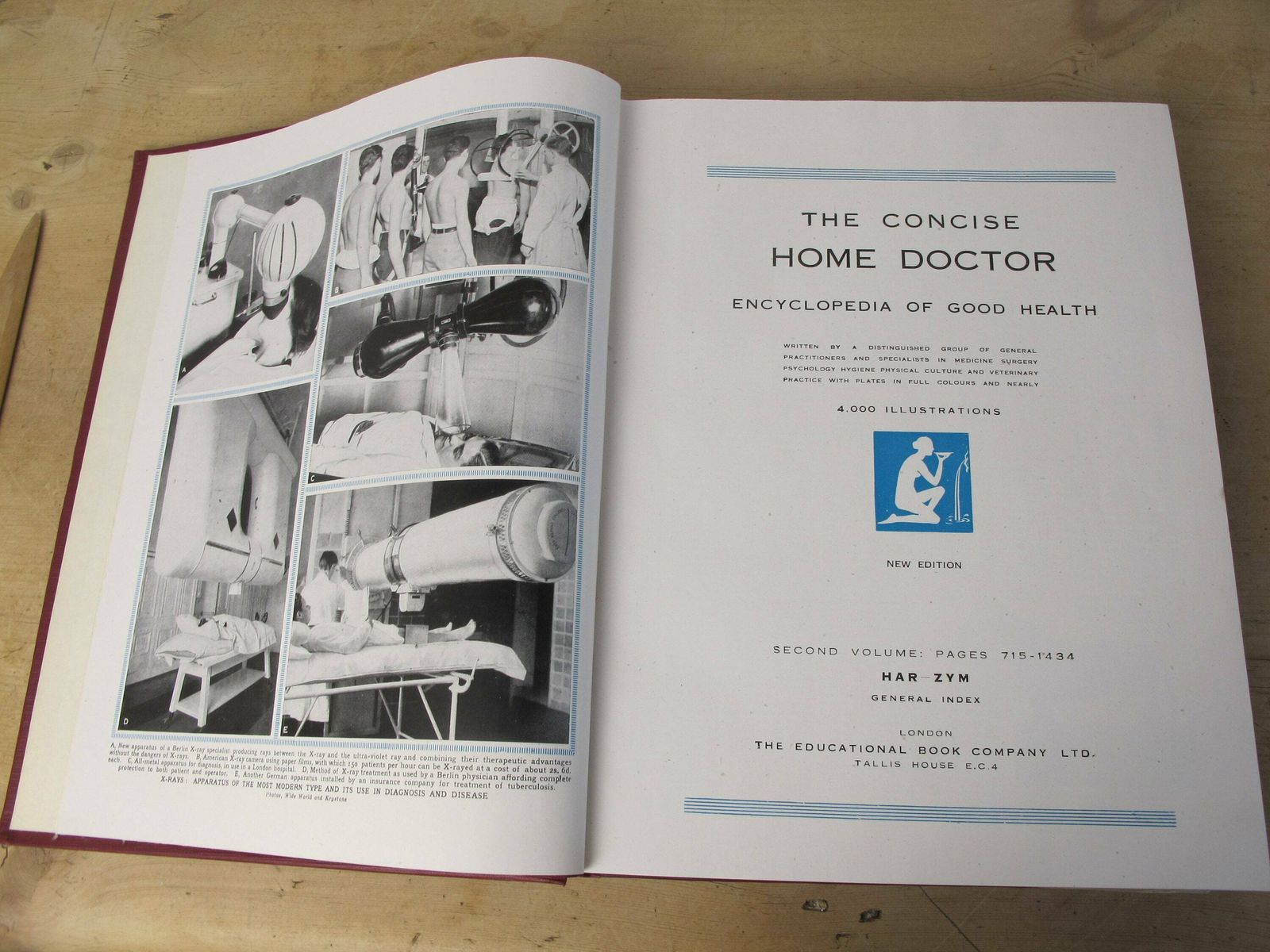 The Concise Home Doctor Encyclopedia Of Good Health   Volumes One And Two. Lovely Condition Set Of Books From The 1930s photo vinterior
