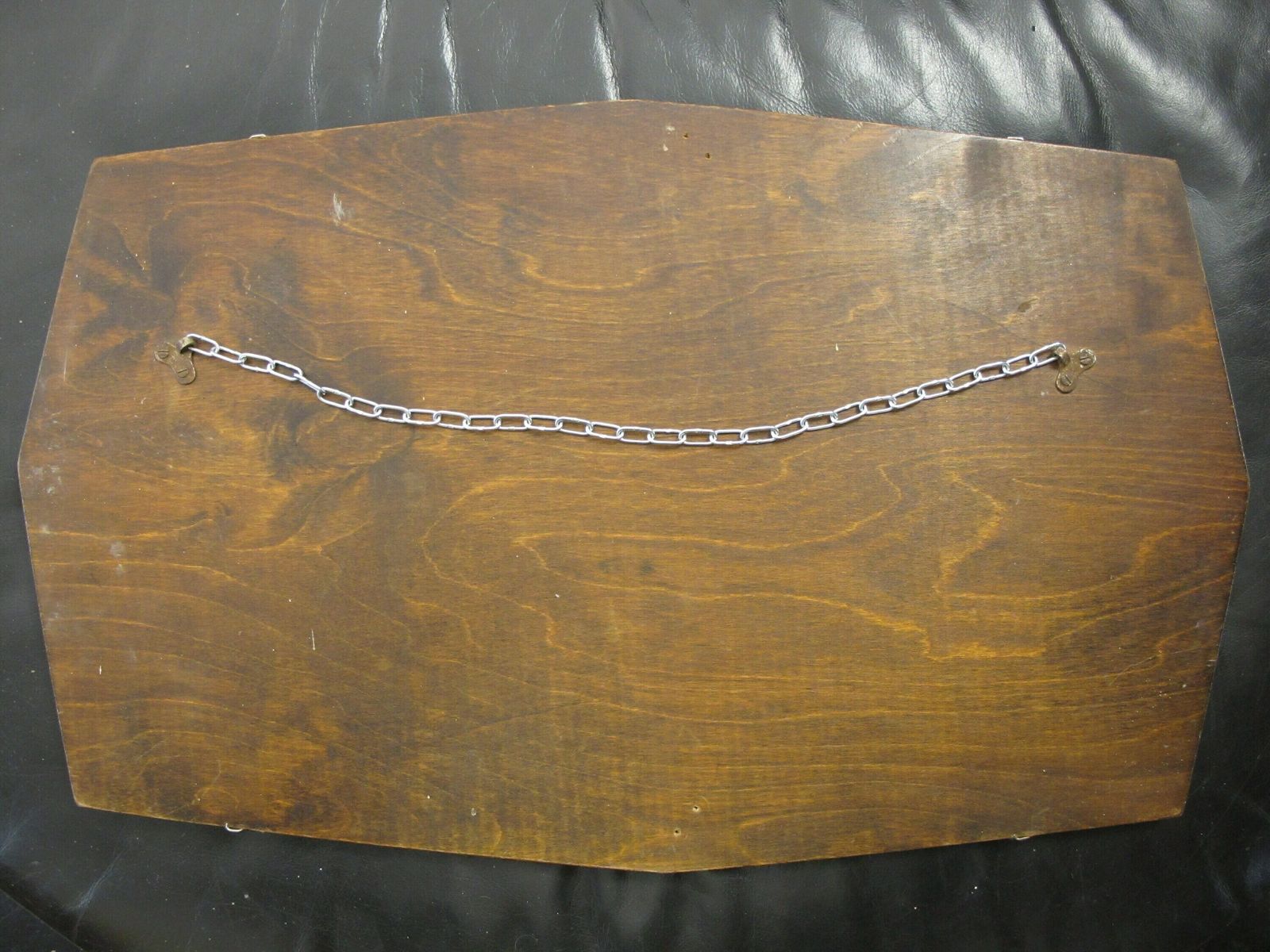 photo for sale Frameless Art Deco 8 Sided Mirror With Bevelled Edge. Ready To Hang On New Chain. 1950s