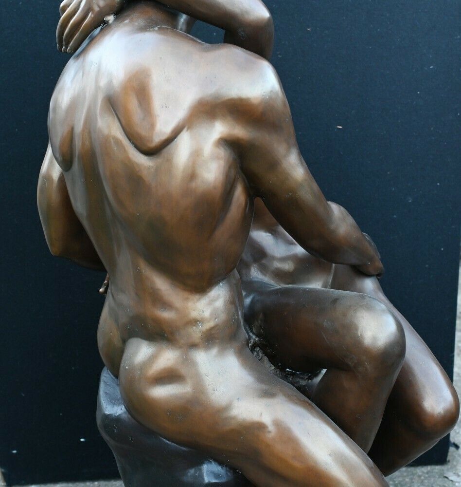 photo furniture Lifesize Bronze The Kiss Statue After Rodin Garden Casting