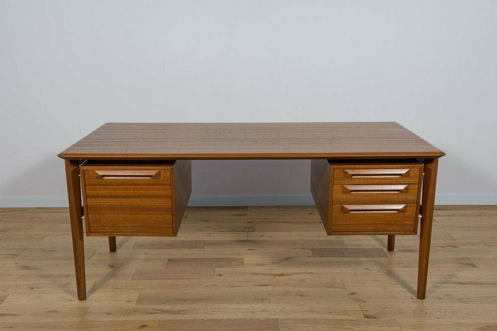 photo buy Mid Century Teak Desk By Ib Kofod Larsen For Seffle Möbelfabrik, Sweden, 1950s