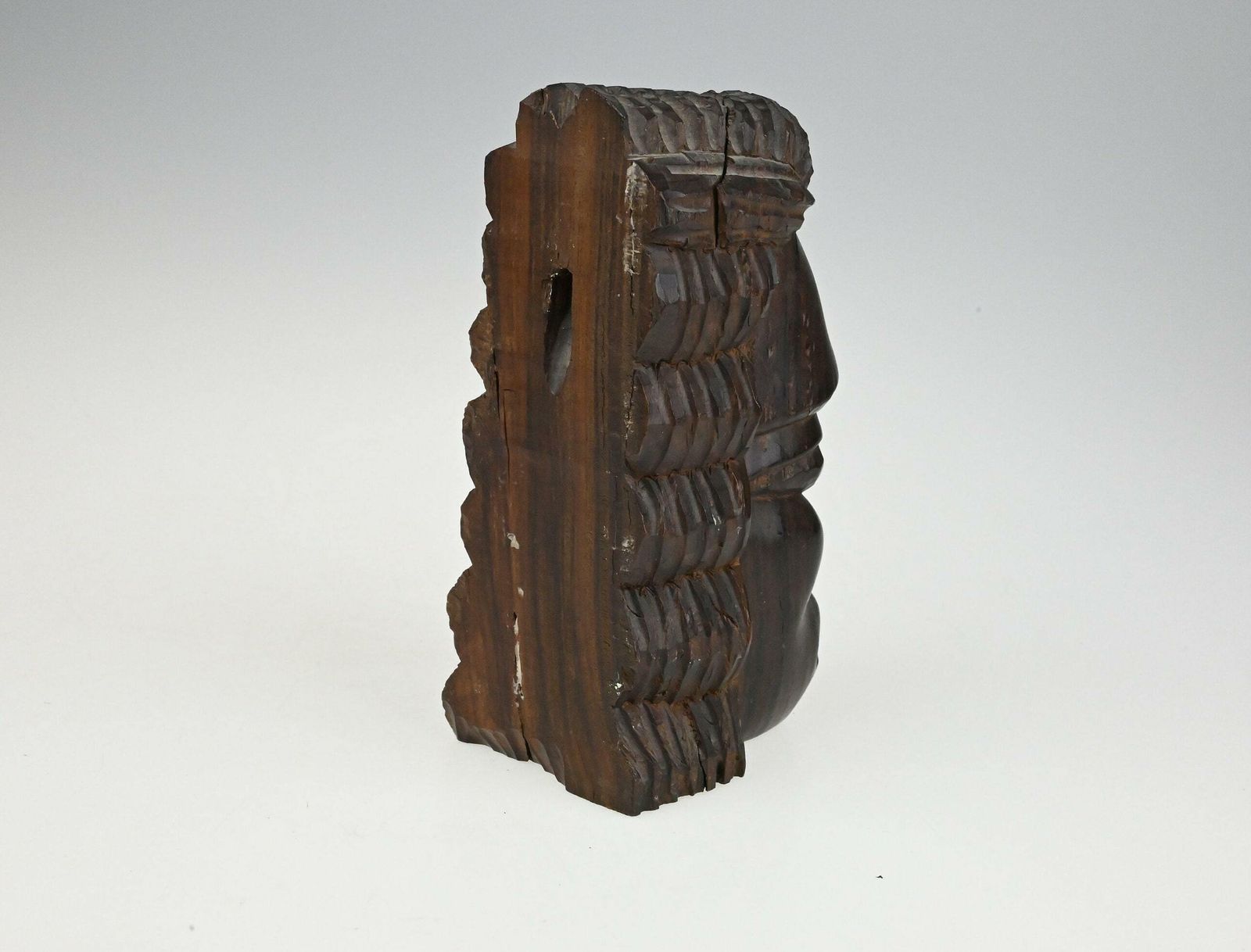 Antique Hand Carved Ebony Wood Sculpture, Hand Carved Wooden Statue, Vintage Statue, Statue, Wooden Figurine, Antique Statue photo 151.0