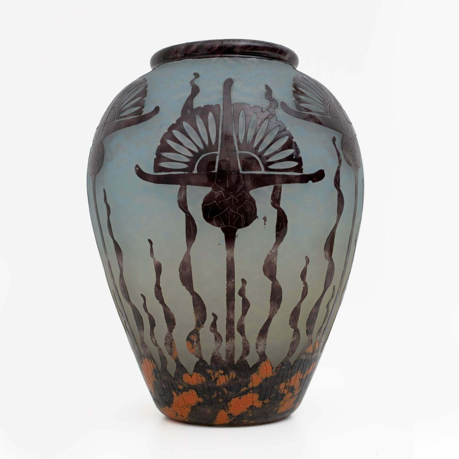 Artistics Le Verre Francais Art Nouveau Glass Vase By Charles Schneider, 1924 photo Home Decor