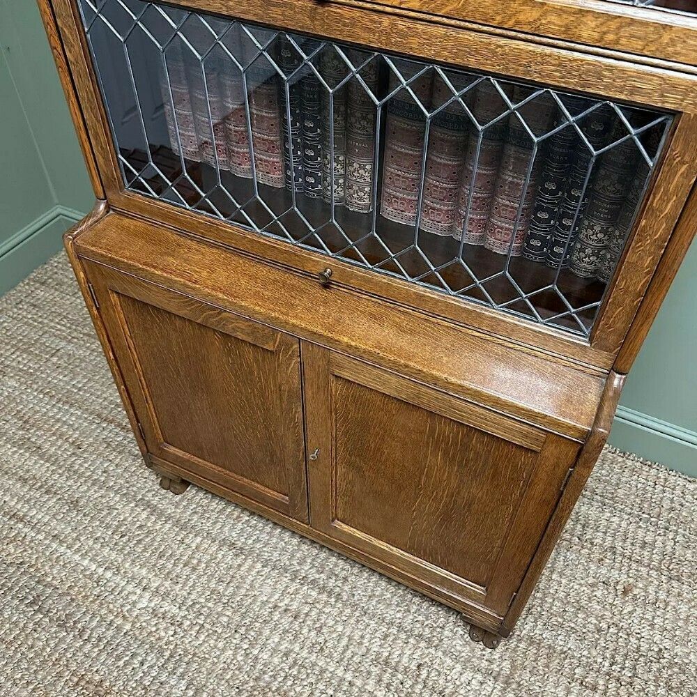 Stunning Edwardian Oak Stacking Antique Barrister Bookcase photo buy