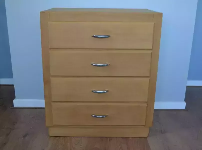 Mid Century Plywood Chest Of Drawers