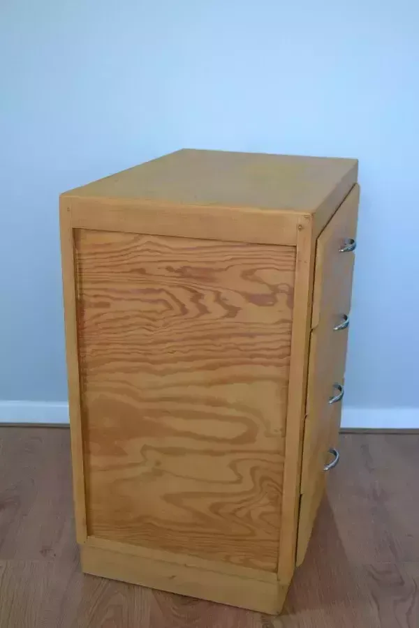Mid Century Plywood Chest Of Drawers photo furniture
