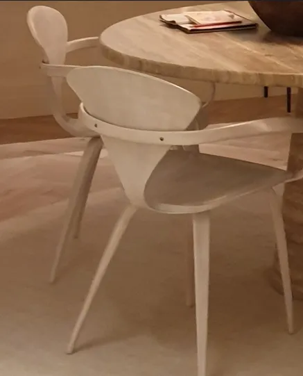 Set Of 6 Original Norman Cherner Pretzel Chairs White Light Wood photo Furniture