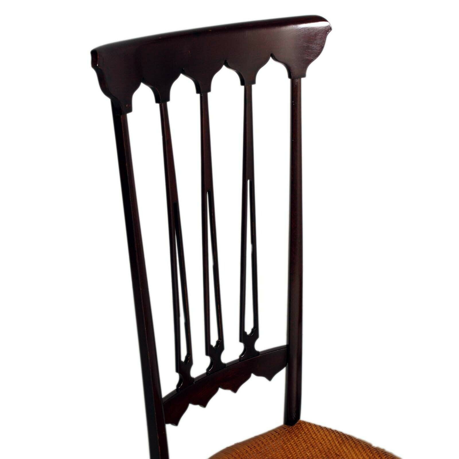 1950s Hight Back Chiavarina Chair By Gio Ponti For Sac Chiavari, Cane Seat photo furniture
