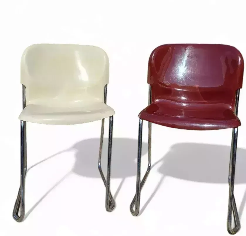 Six Mid Century Model Sm400k Chairs Designed By Gerd Lange West Germany 1980