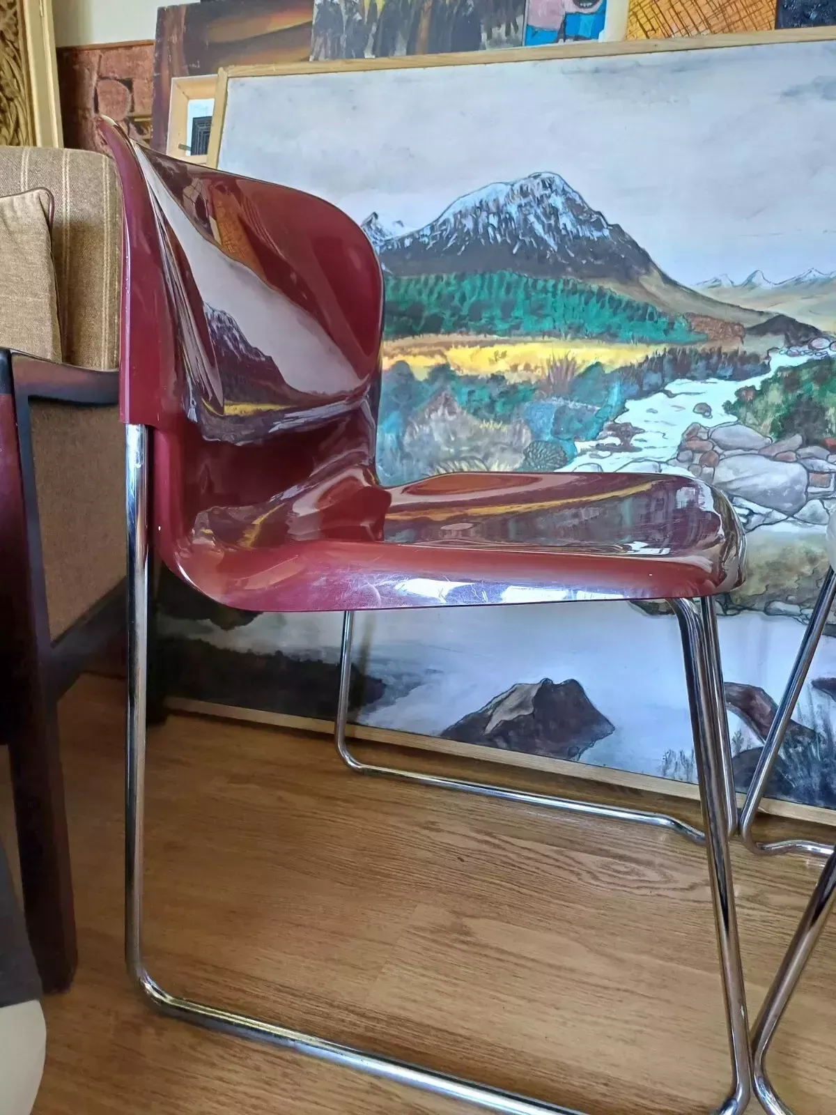Six Mid Century Model Sm400k Chairs Designed By Gerd Lange West Germany 1980 photo vintage