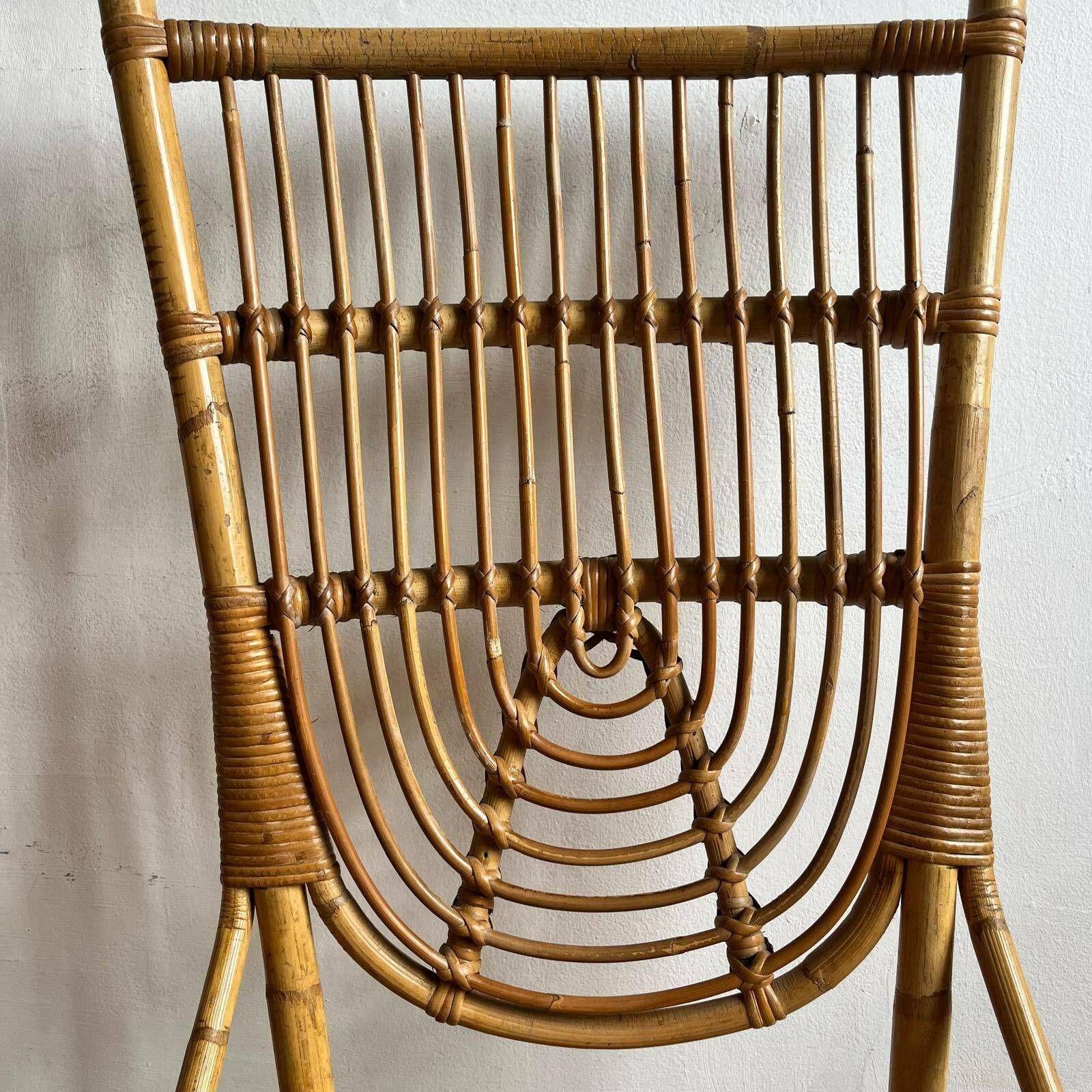 A Pair Of 1950's Audoux Minet Bamboo Chairs photo 2250.0