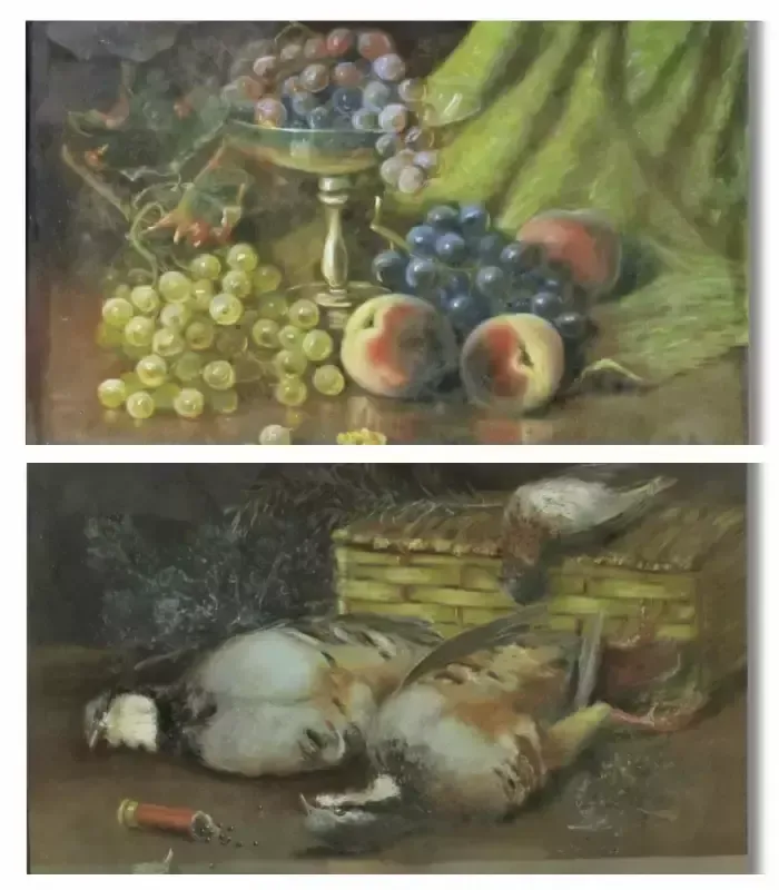 19th Century School, Pair Of Still Lifes photo furniture