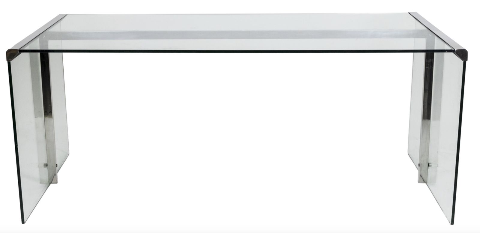 Gallotti&Radice Italian Glass Desk photo for sale