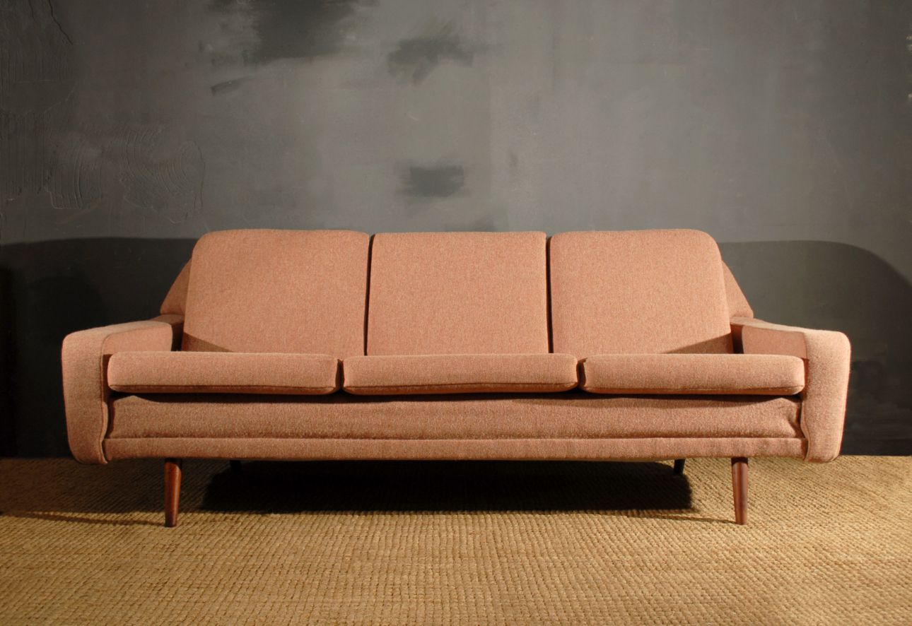 Mid Century Danish Wool Sofa, Mid 20th Century photo Furniture