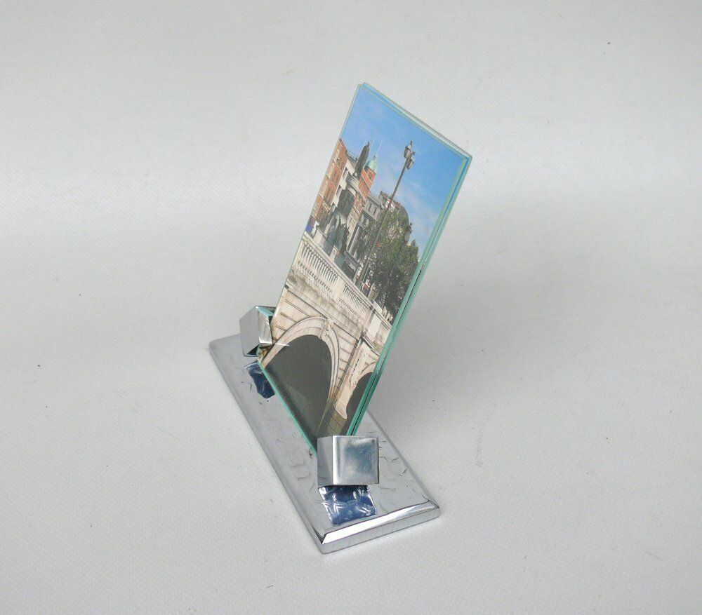 Art Deco Chrome Plated Picture Frame, Germany, 1920s photo for sale