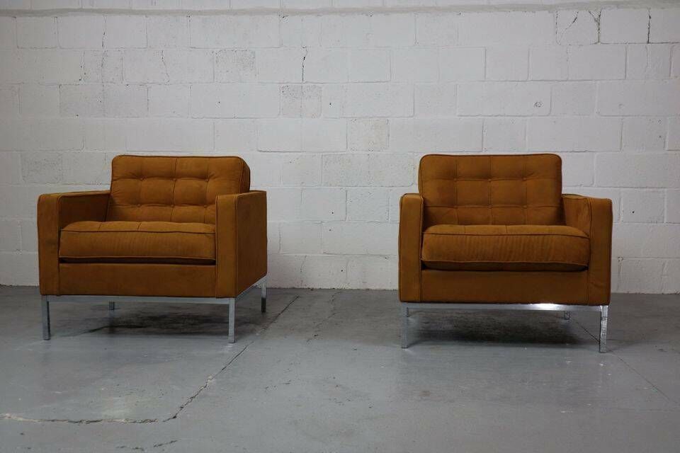 Pair Of Florence Knoll Lounge Chairs For Knoll International photo 8523.0