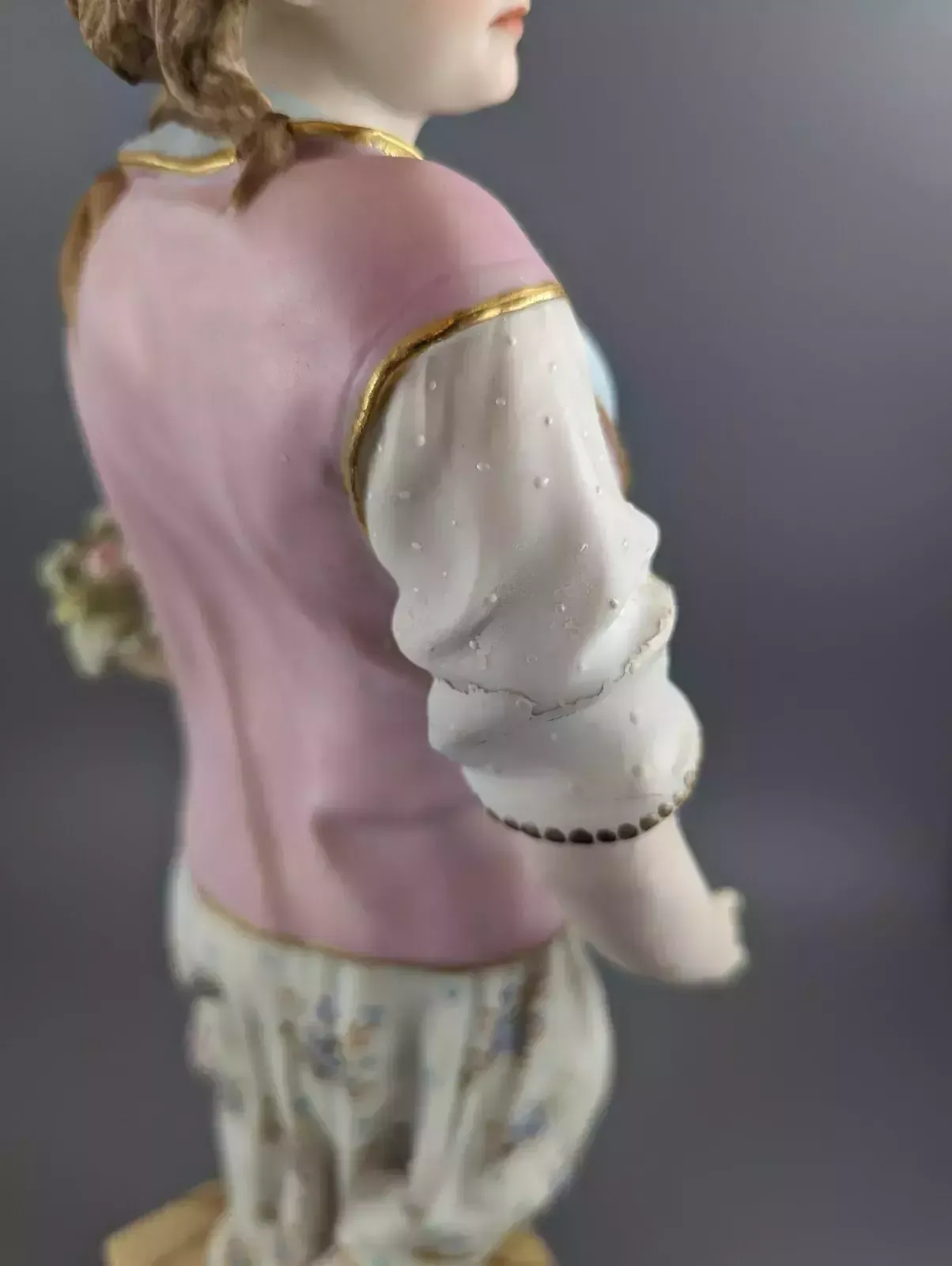A Copeland Coloured Parian Figure 'Adversity' ,C.1870,Very Rare. photo vintage