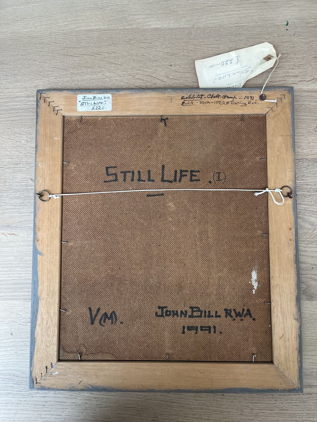 Still Life Painting Framed Original John Bill Rwa photo Art
