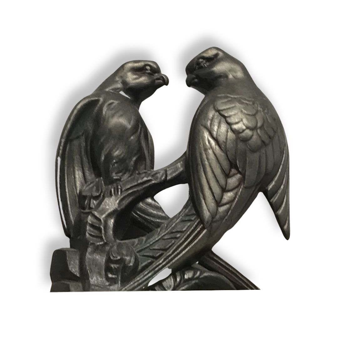 Beautiful Art Deco Pair Of Spelter Love Birds On A Marble Base photo vinterior