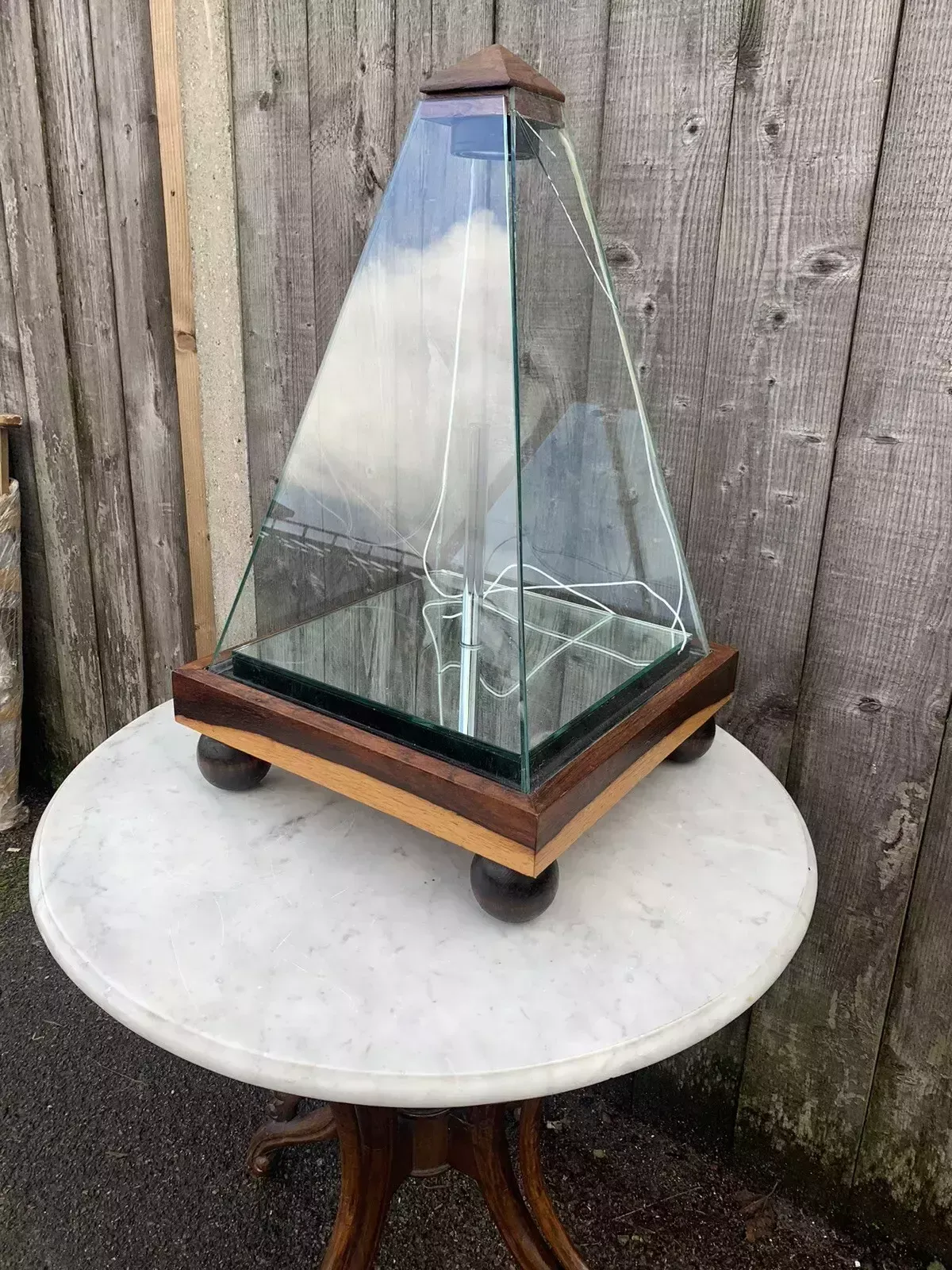 photo for sale A Pair Of Decorative Table Top Obelisk Display Cases