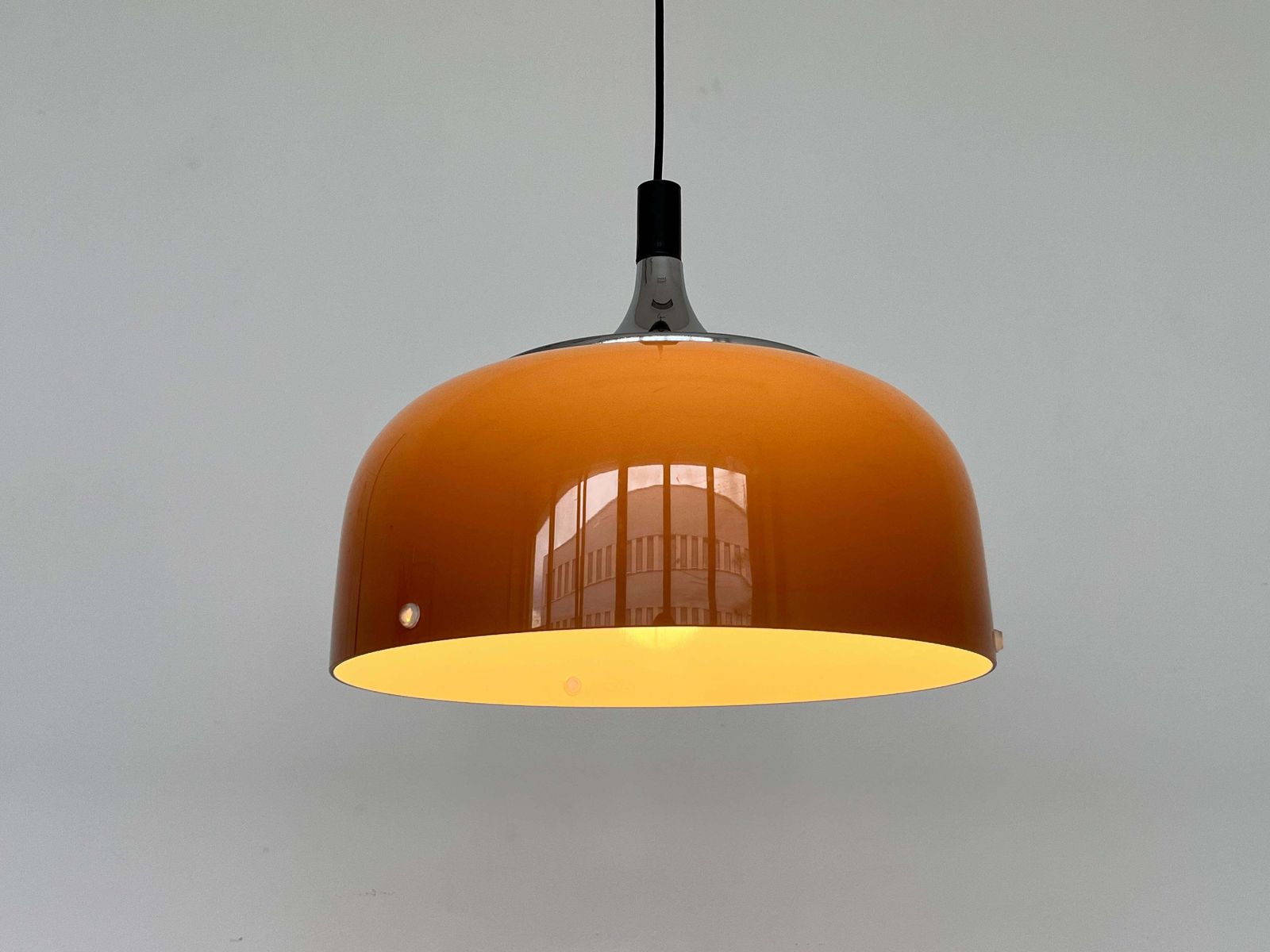 Midcentury Plastic Design Pendant Meblo, Harvey Guzzini, Italy, 1970s