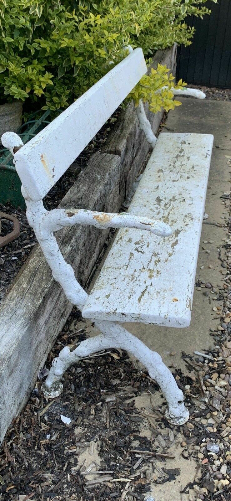 Victorian Garden Tree Trunk Cast Iron Bench