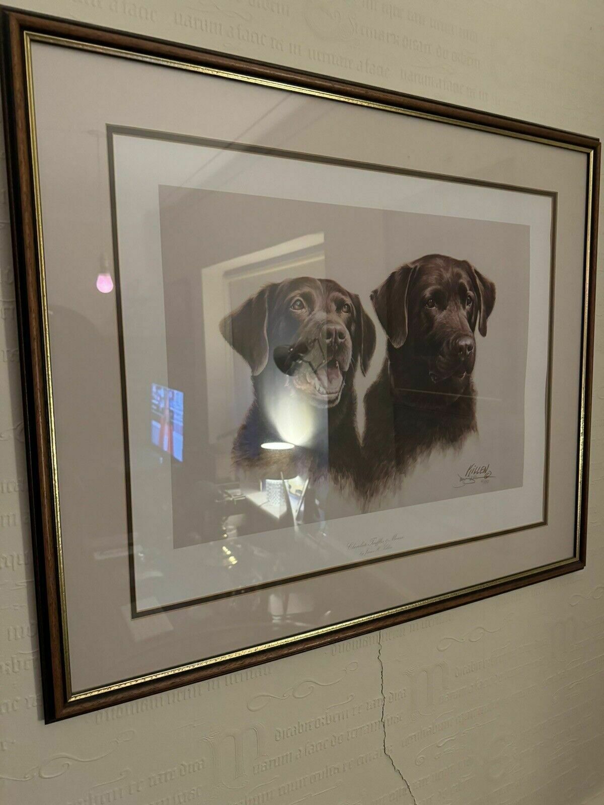 Signed Collector's Edition Chocolate Labrador &Mousse Jim Killen 661/950 photo furniture