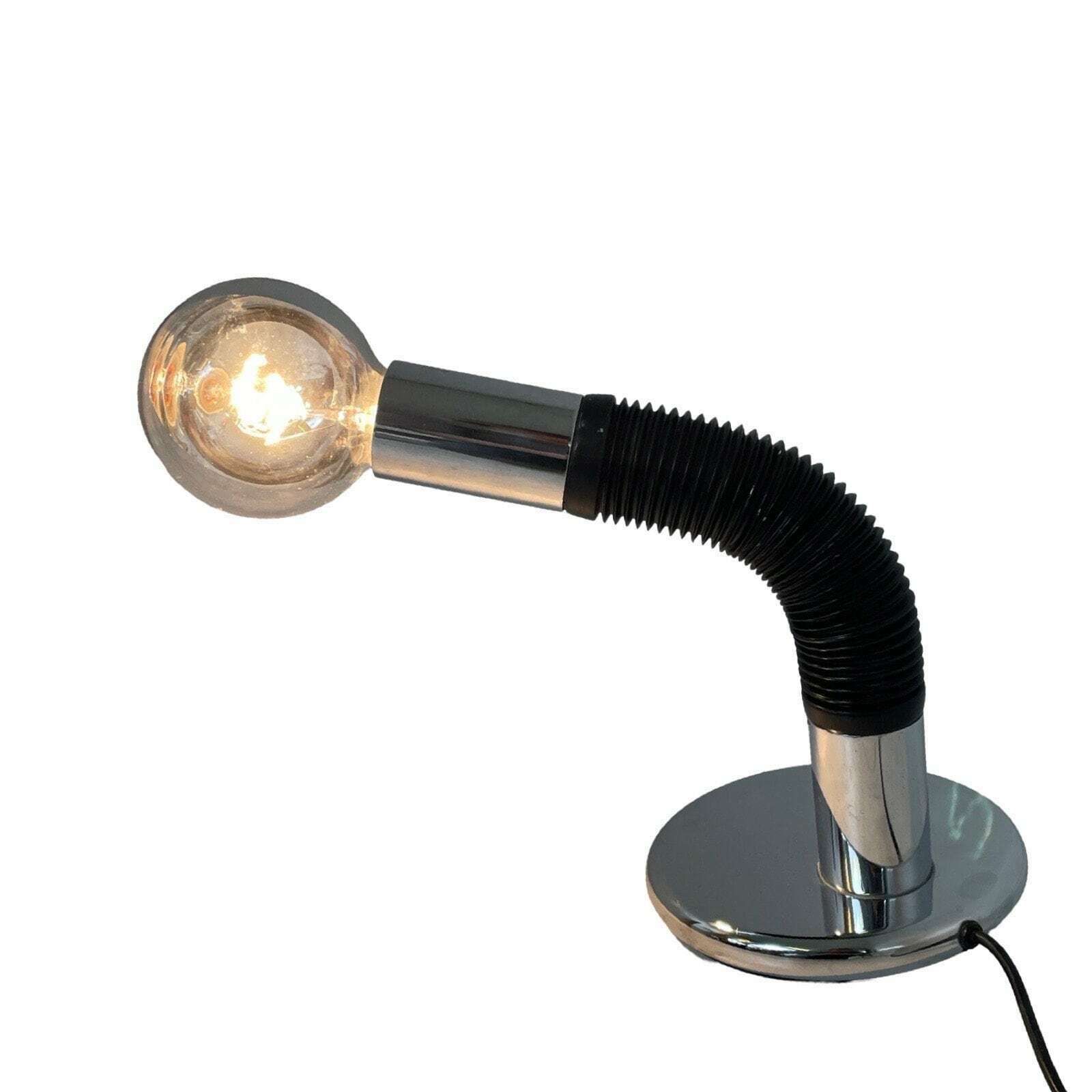 Bellini For Targetti Sankey   Pop Art / Space Age Design   Chrome Table Lamp With Goodeneck   Comes Including The Original Bulb!
