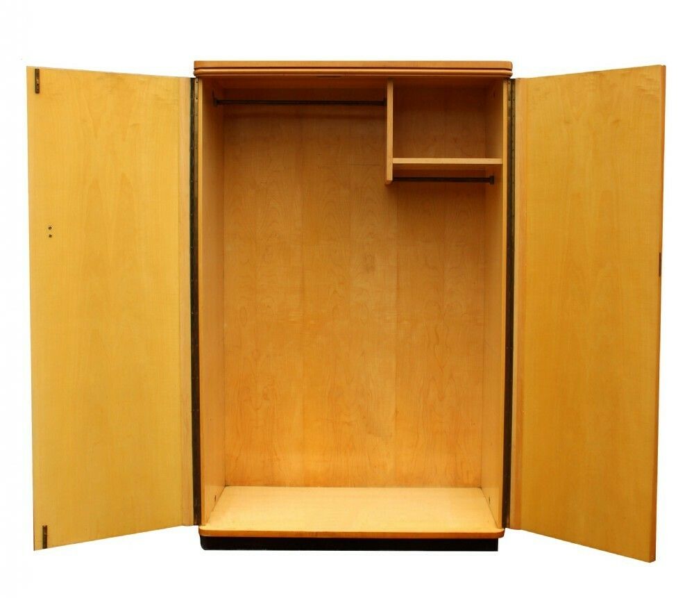 A French Art Deco Tiger Grain Birch Modernist Wardrobe, C1930 photo buy