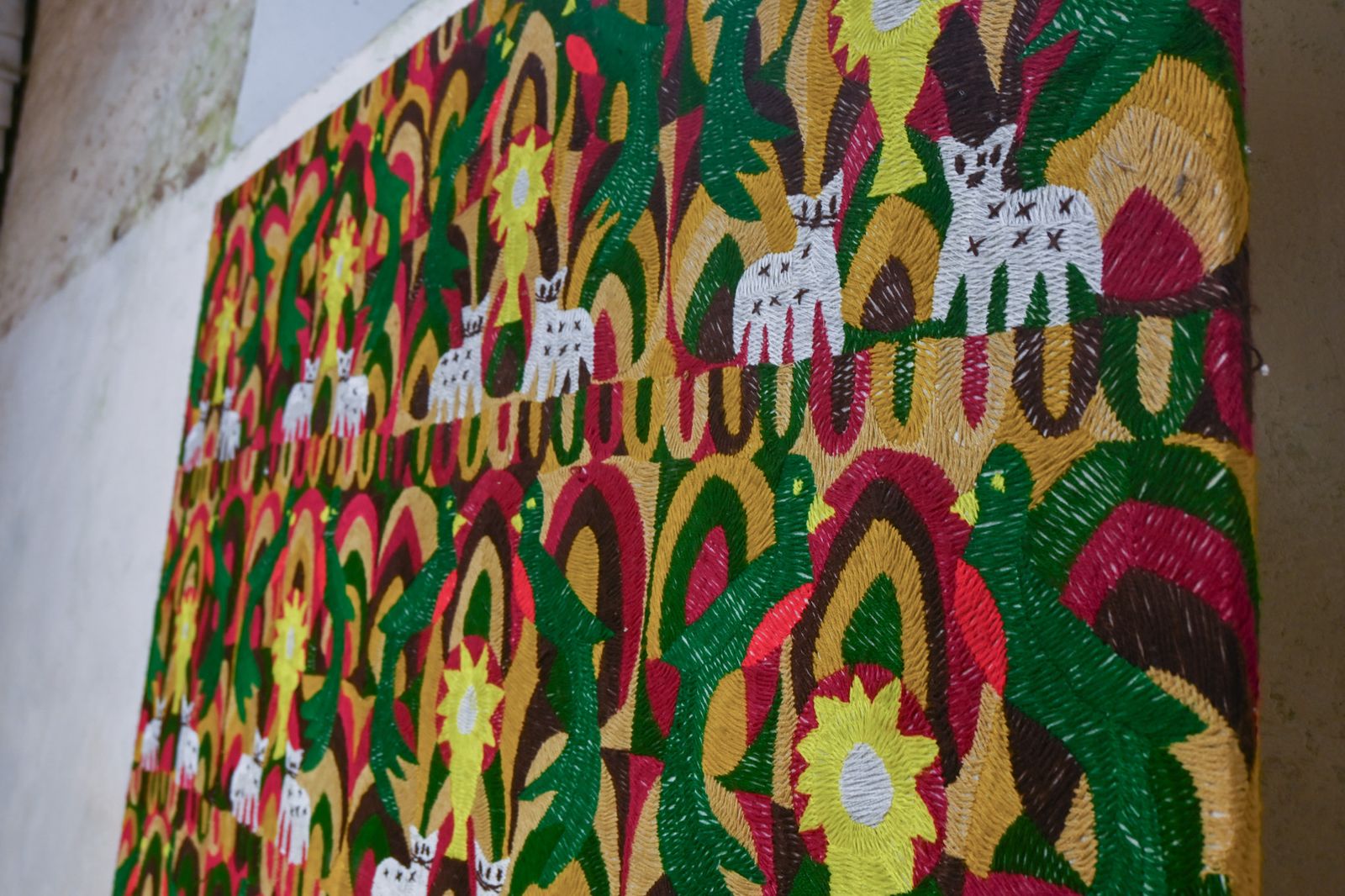 A Large Early 20th Century Woven Tapestry   Central America photo Art