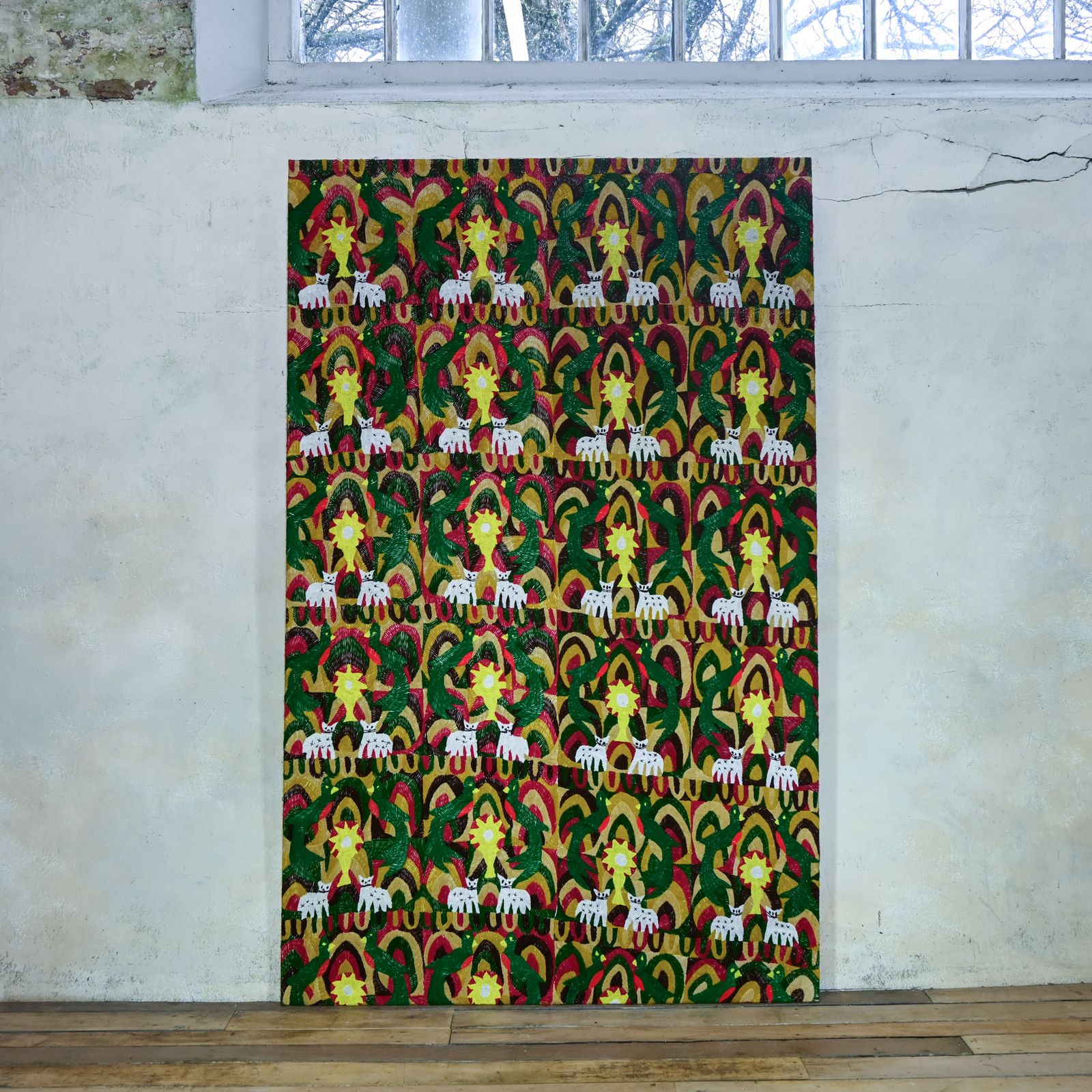 photo for sale A Large Early 20th Century Woven Tapestry   Central America
