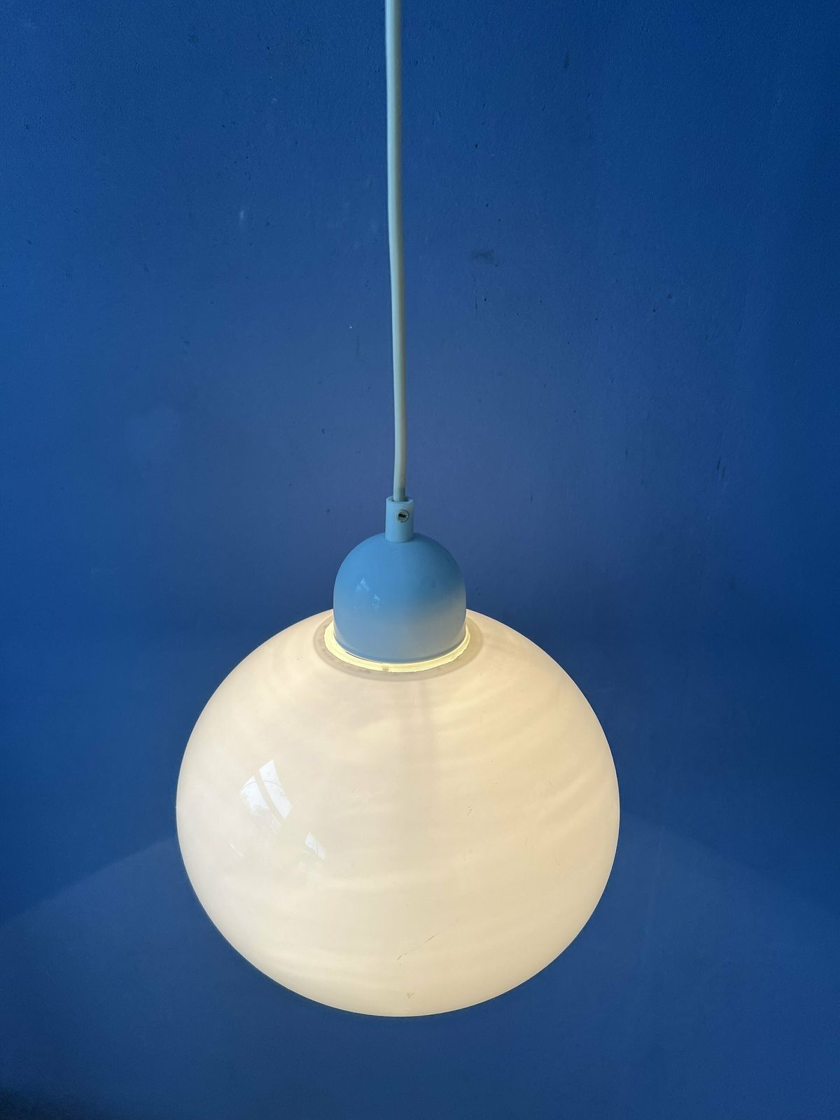 Kleine Witte Space Age Paddenstoellamp photo vintage