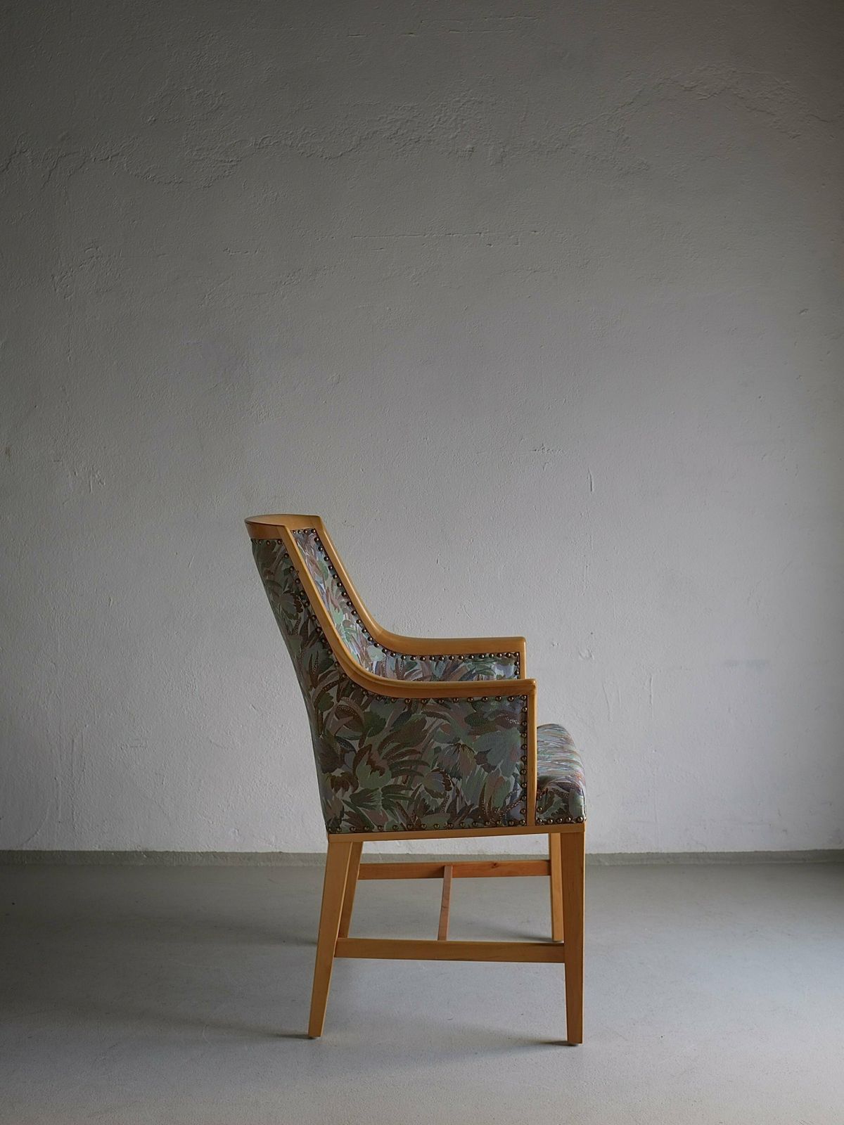 Swedish Grace Floral Birch Wood Armchair photo Furniture