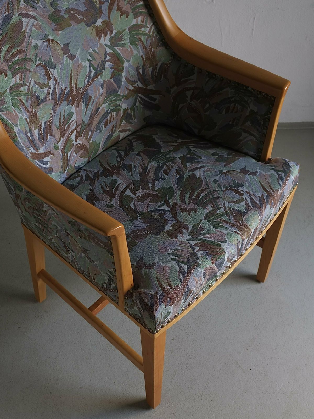 photo for sale Swedish Grace Floral Birch Wood Armchair