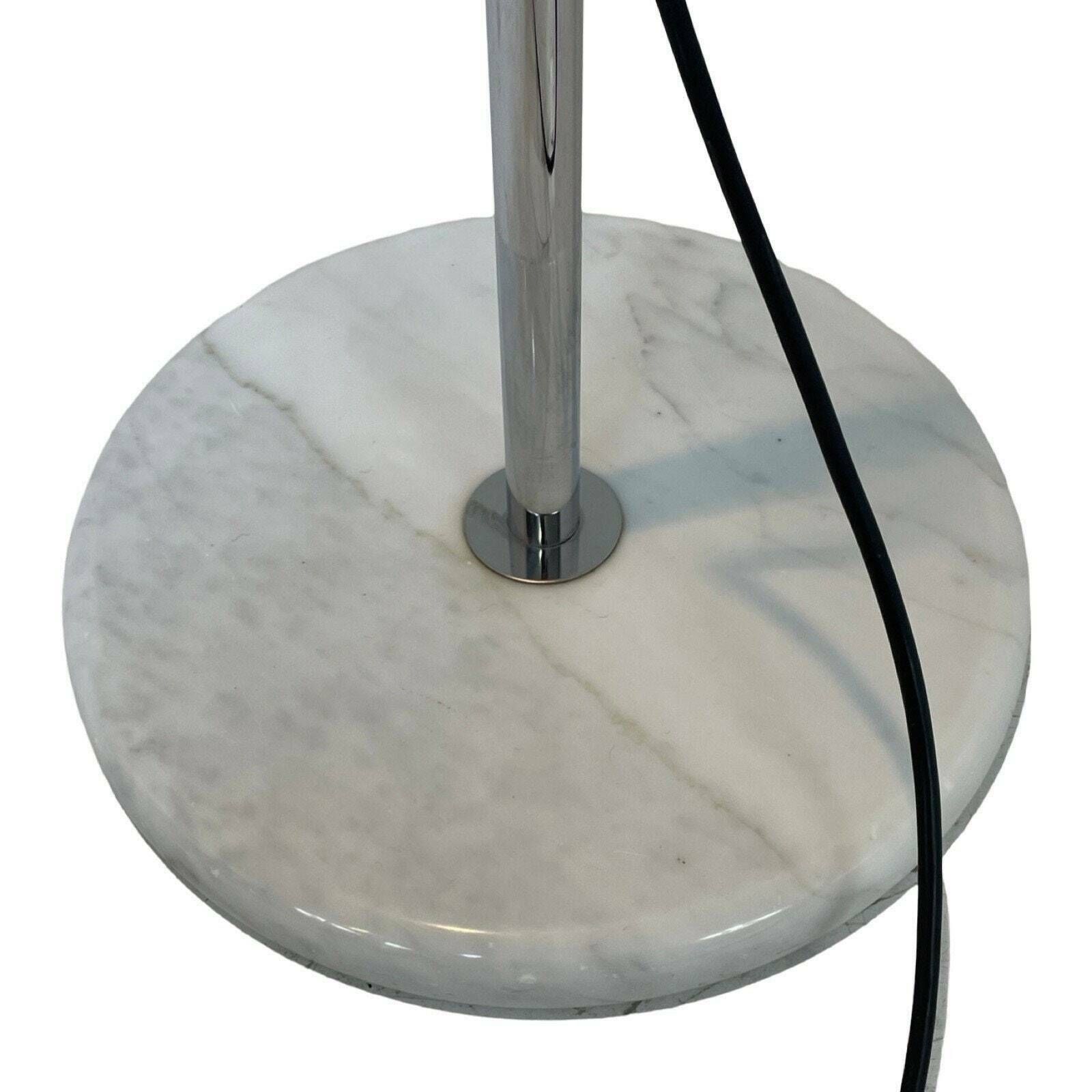 Bruno Gecchelin For Skipper And Pollux   Mezzaluna Floor Lamp   1970s   In Very Good Condition, Original And Marked   Marble Foot photo vinterior