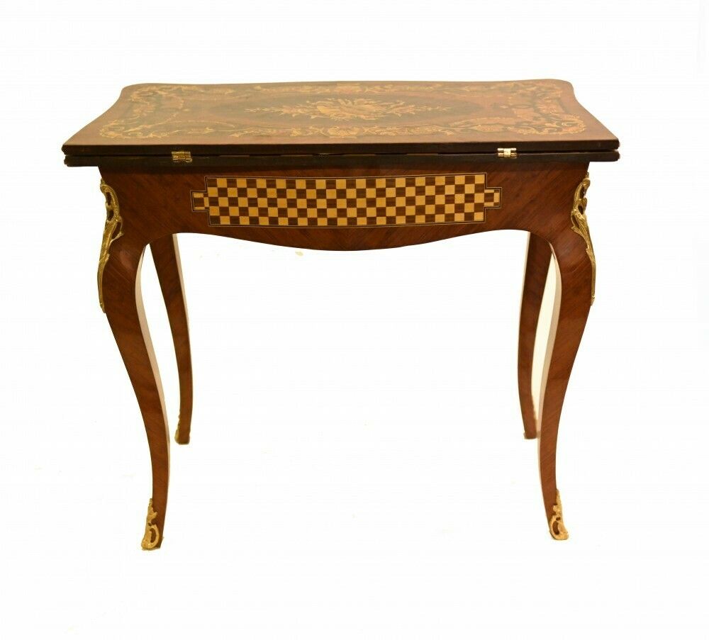 photo vinterior Louis XVI Games Table Inlay Chess Board French