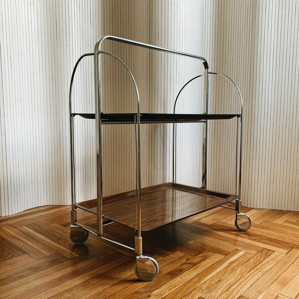 Mid Century Modern German Bar Cart, 1970s photo Furniture