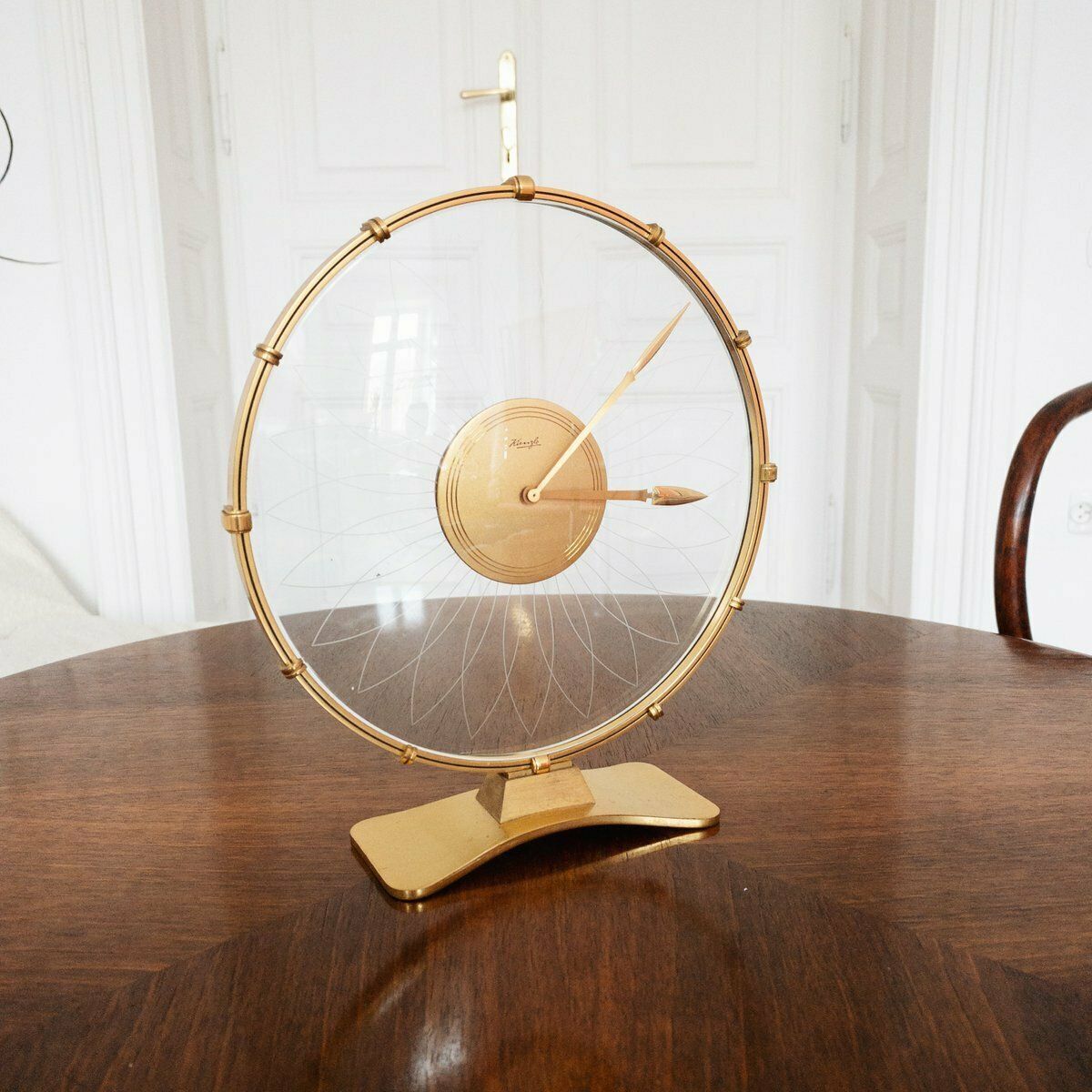 photo for sale Art Deco Table Clock By Heinrich Möller For Kienzle International, 1930s