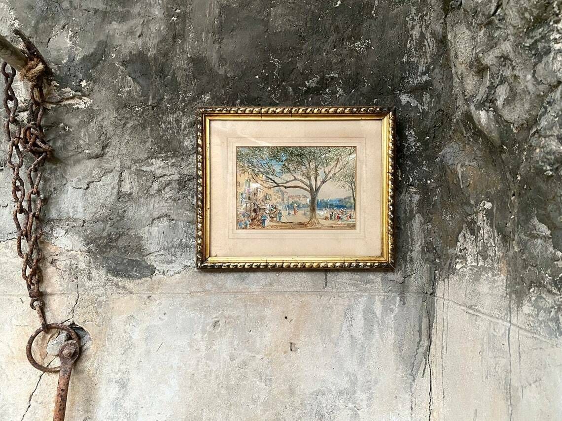 295.0 Emma Sophia Oliver (British 1819 1885) Original Signed Watercolour Painting   Continental Scene photo