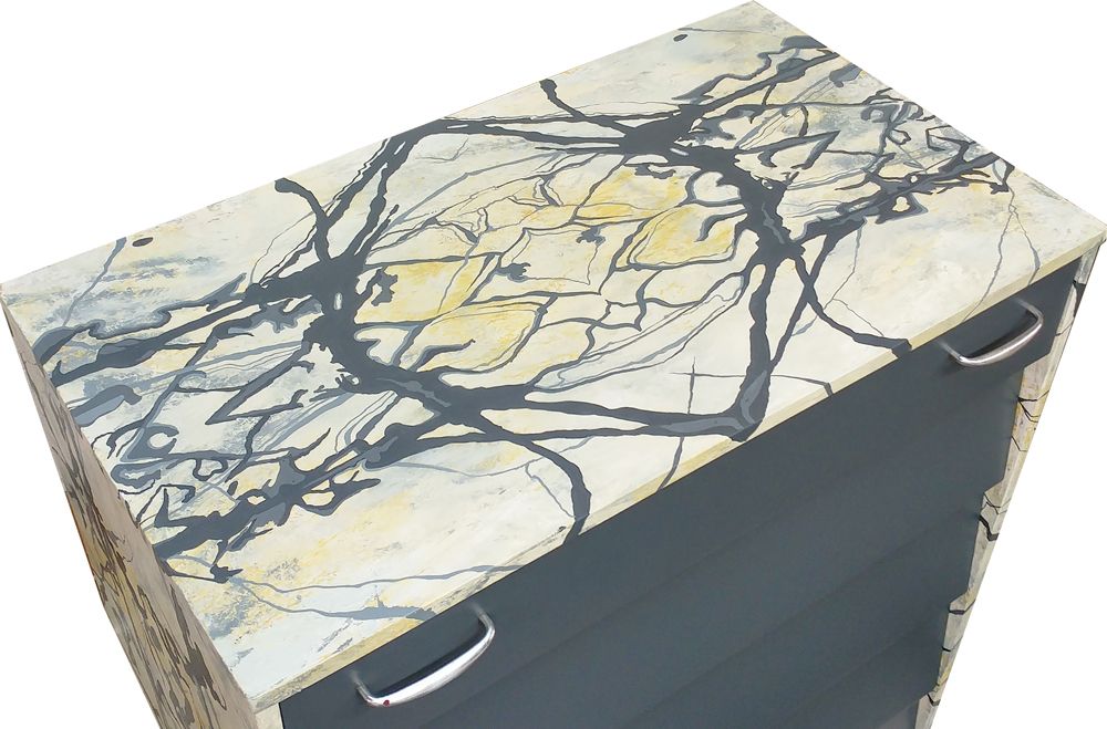 "The Marber" Bespoke Upcycled Hand Painted Chest Of Drawers photo for sale