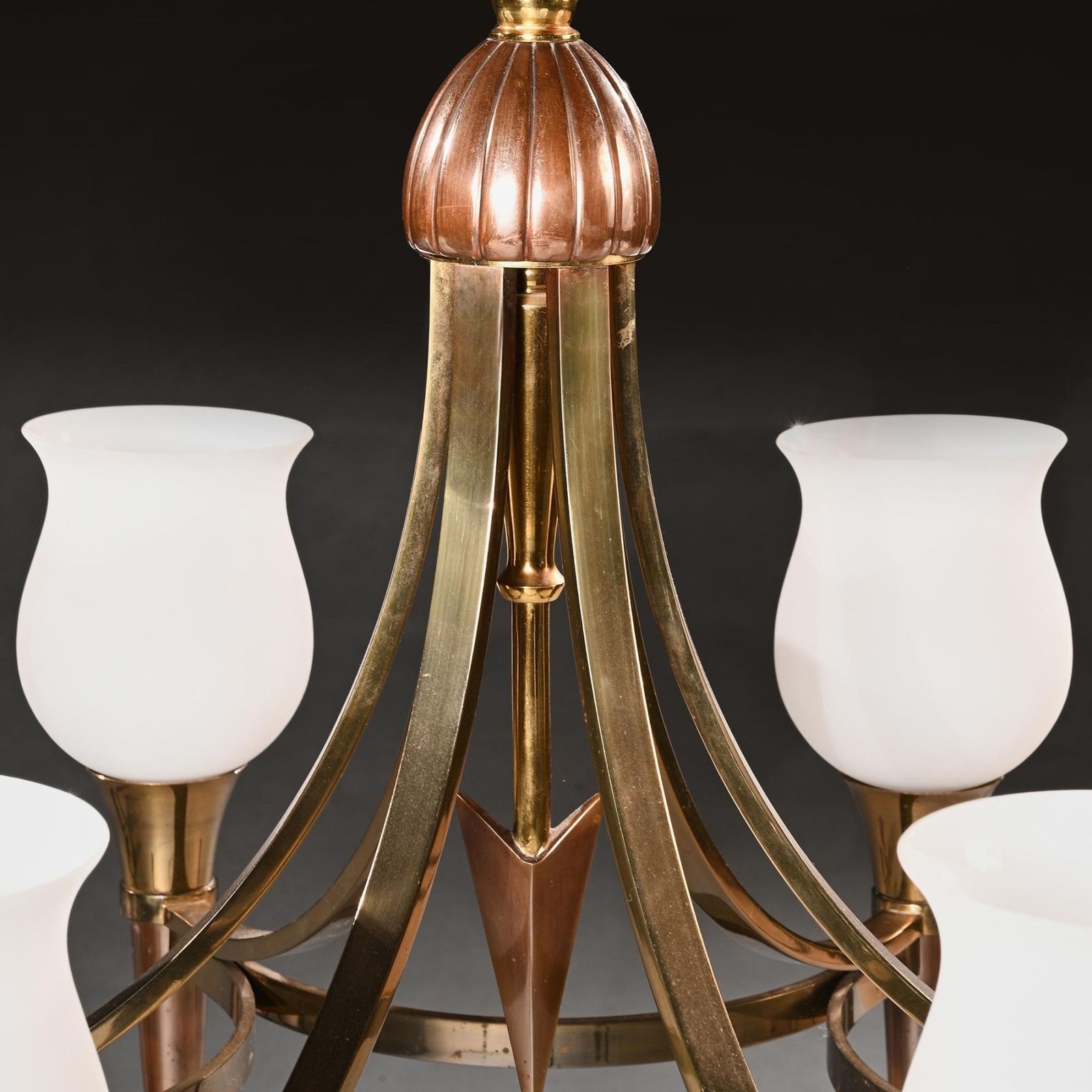 Fine Pair Of Maison Jansen Mid Century Chandeliers After A Design Attributed To Andre Arbus. photo Lighting