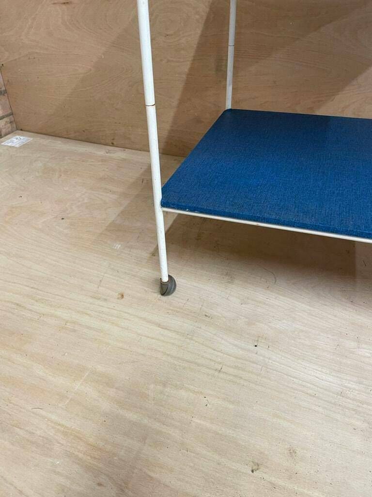Vintage Retro Mid Century 2 Shelves Drinks Trolley Metal Frame Castors Shelves Will Need Courier Or Collection Only   Please Read Full Desc photo 119.0