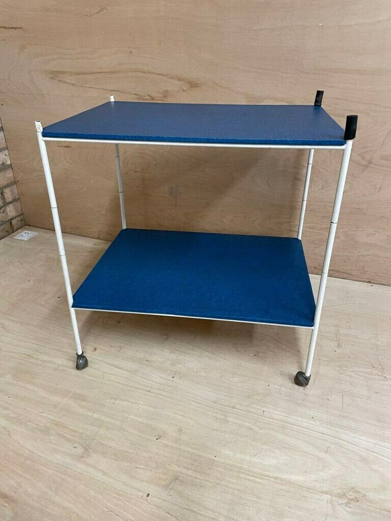 Vintage Retro Mid Century 2 Shelves Drinks Trolley Metal Frame Castors Shelves Will Need Courier Or Collection Only   Please Read Full Desc photo buy