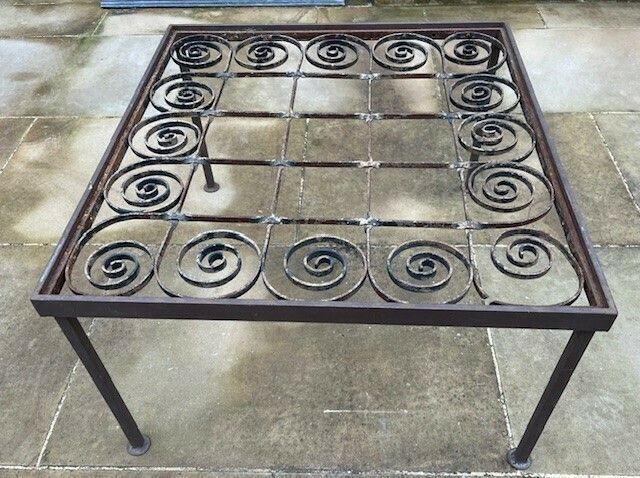 Industrial Metal Coffee Table   Indoor/Outdoor photo 600.0