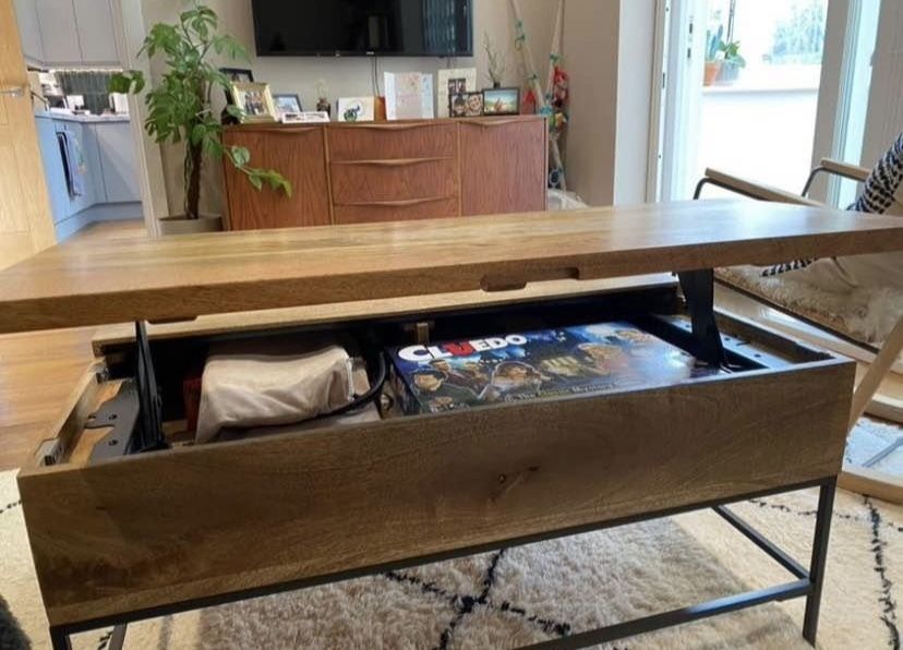 photo furniture West Elm Industrial Pop Up Coffee Table