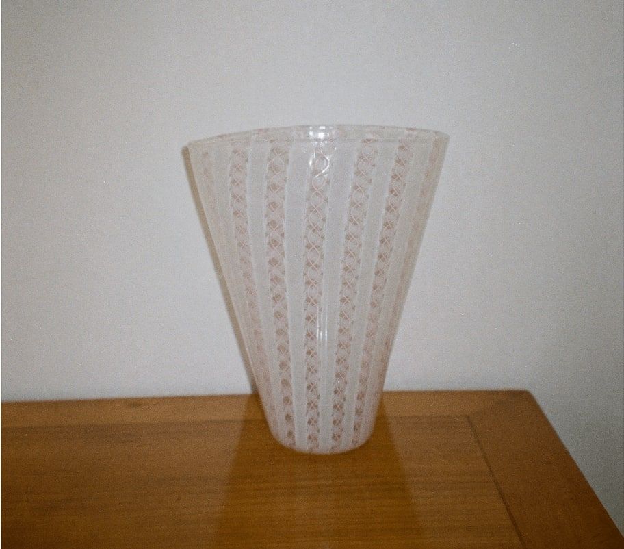 Venini Zanfirico Flared Vase, 1950s