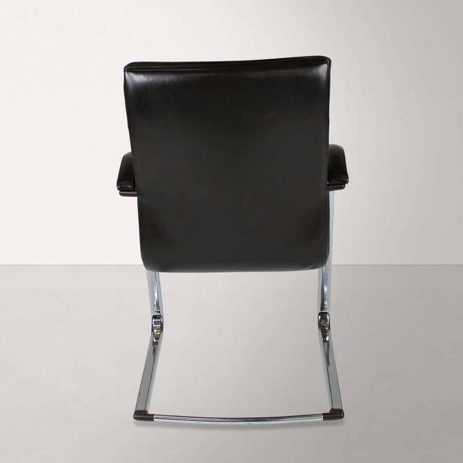 William Hands: Executive Meeting Chair In Dark Brown Leather   Refurbished photo for sale