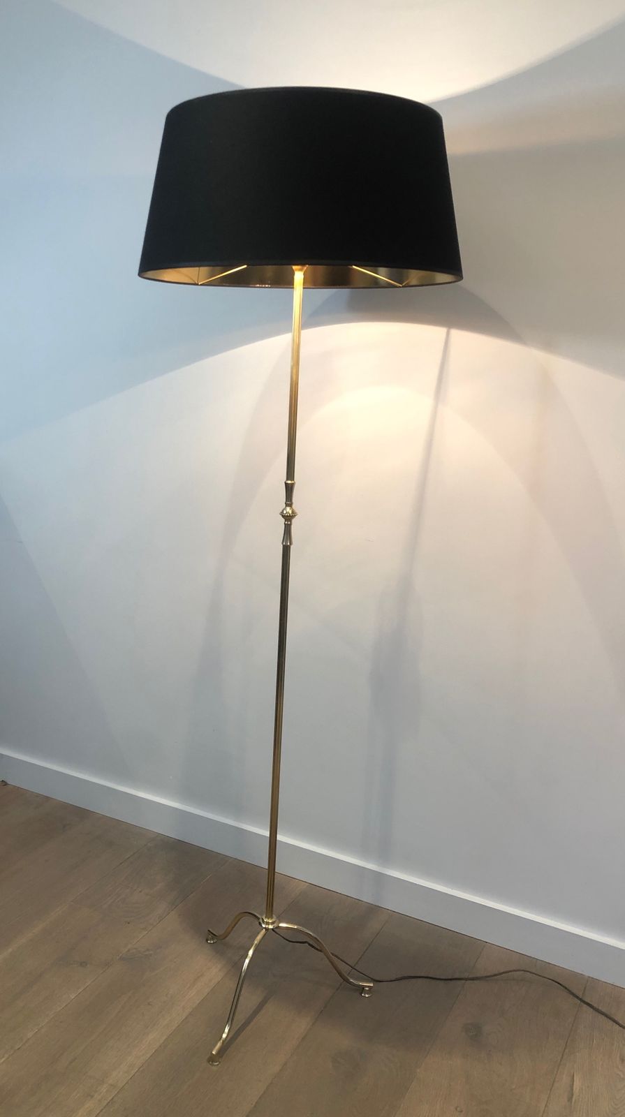 photo buy Brass Parquet Floor Lamp In The Taste Of Maison Jansen