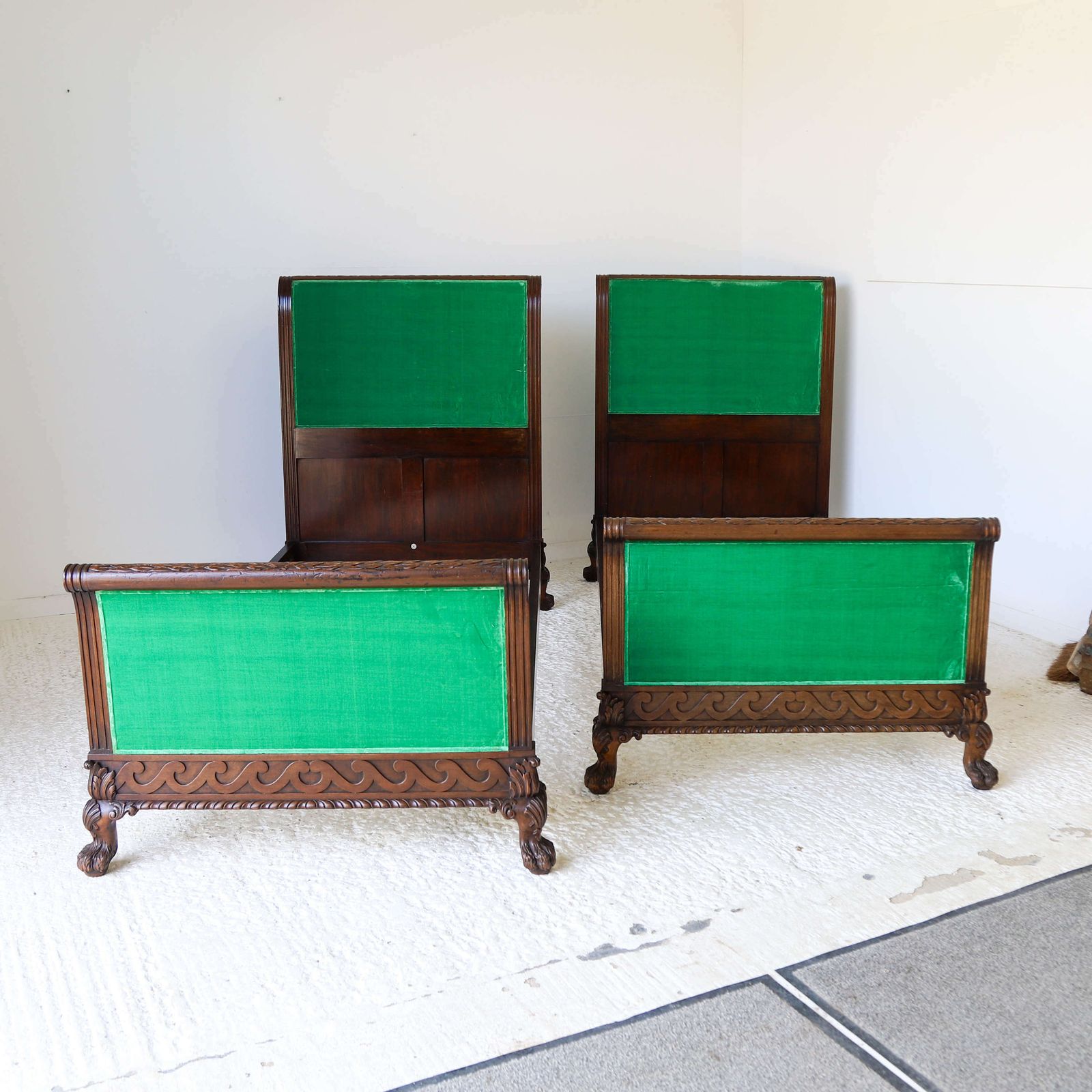 photo buy C 1900 Pair Of Heal's Of London Mahogany Bedframes   All Original