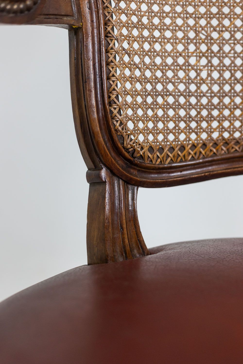 photo for sale Pair Of “Cabriolet” Armchairs In Walnut And Canework. Louis XV Period. Ls5209325