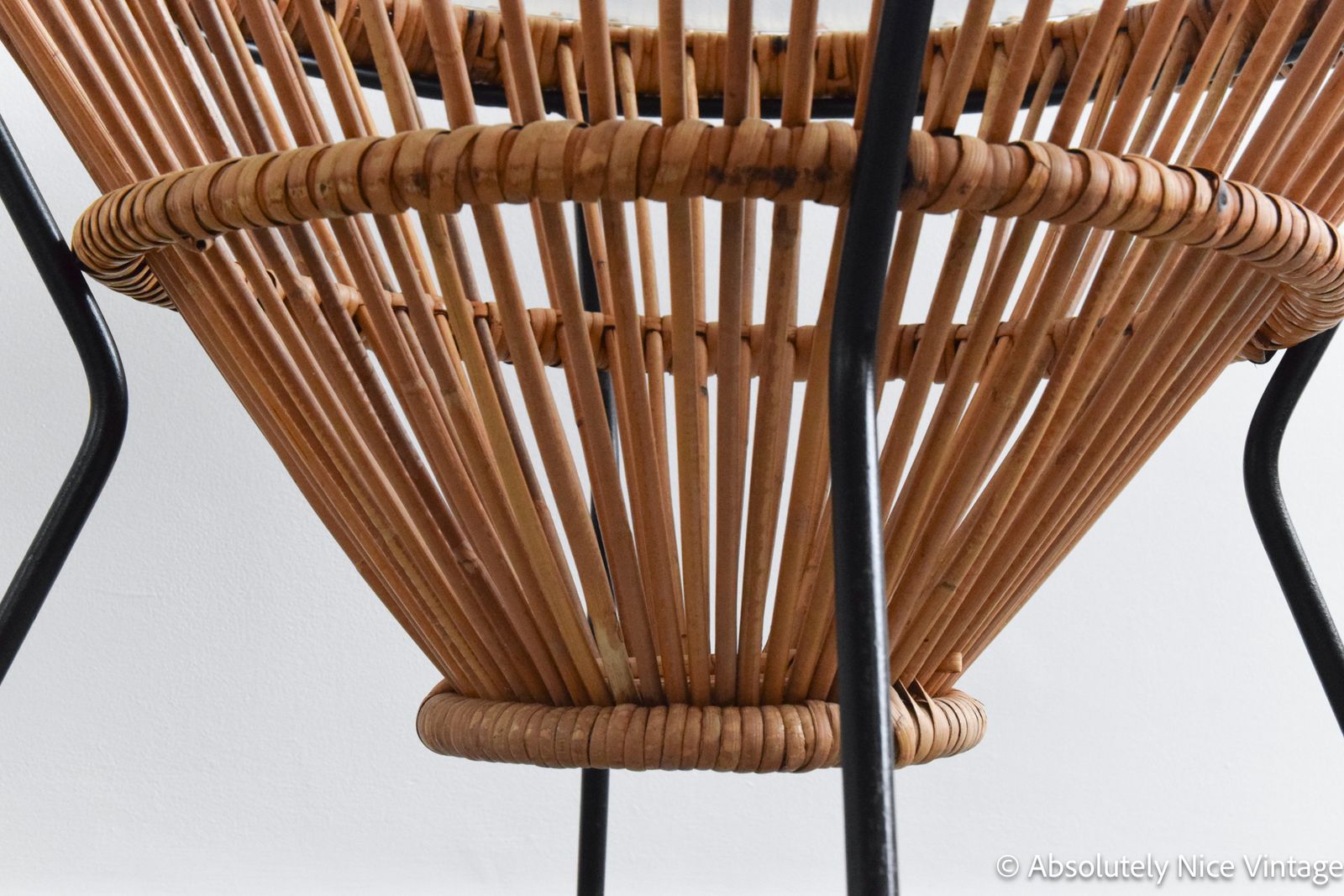photo furniture Vintage Italian Bamboo Coffee Table By Franco Albini